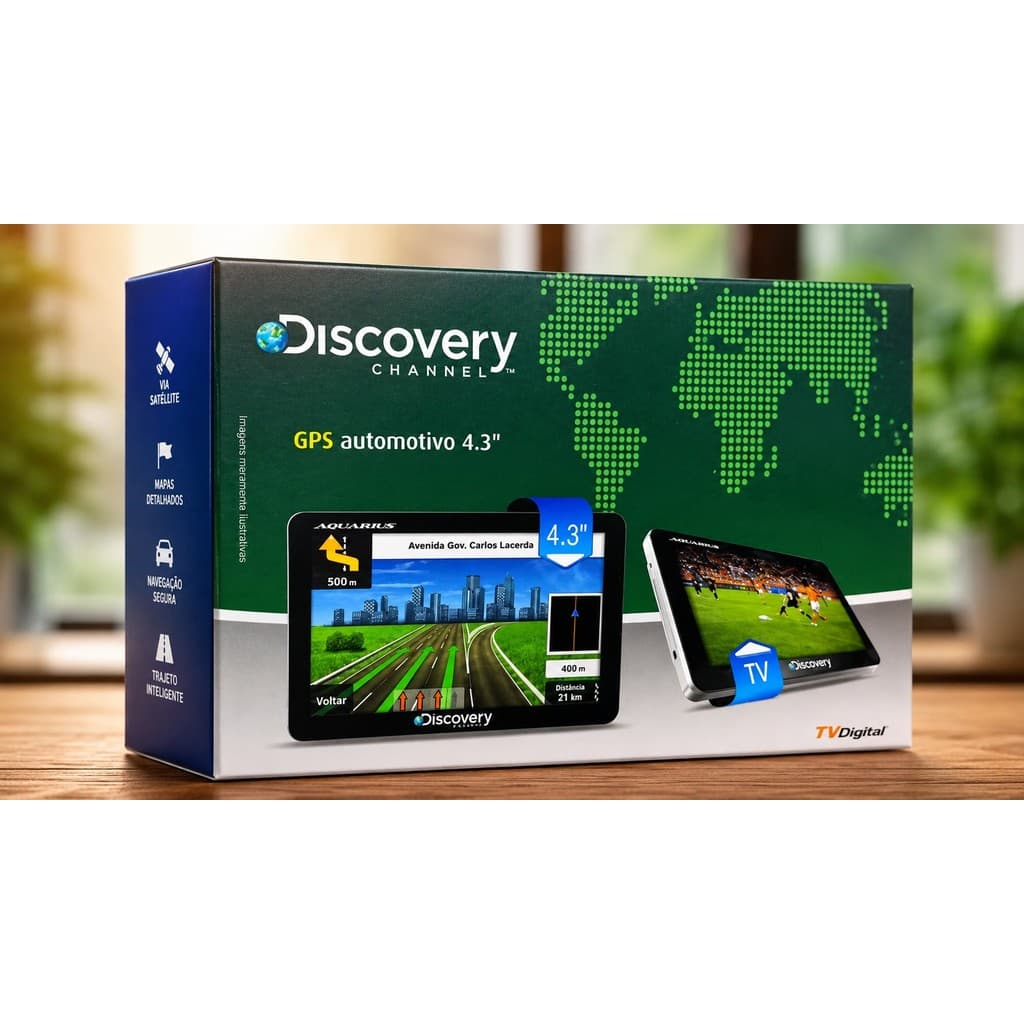GPS 4.3'' Discovery Channel Aquarius TV Digital