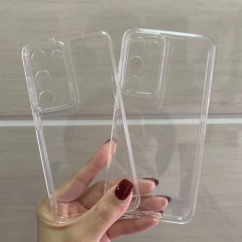 Capa de telefone Samsung S25 + espessada com tudo incluído S25plus Capa de telefone S24 Capa macia transparente S23 Groo