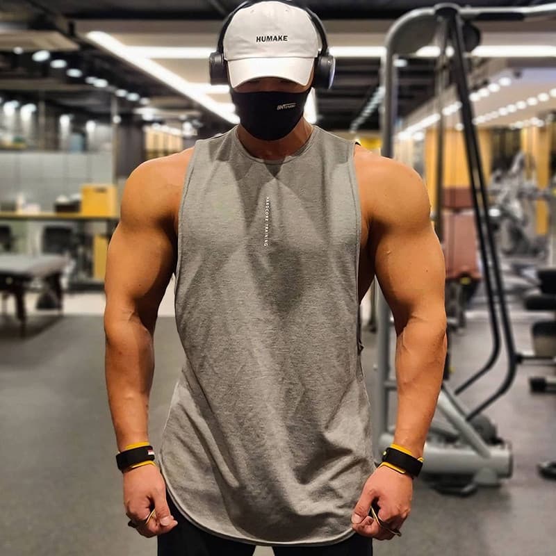 Colete muscular de fitness masculino respirável verão esportes colete treinamento basquete roupas fitness irmão sem mang