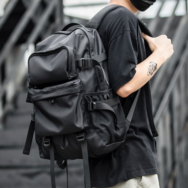 Mochila escolar meninos moda tendência Commuter ciclismo mochila Street Wear funcional mochila de viagem grande capacida
