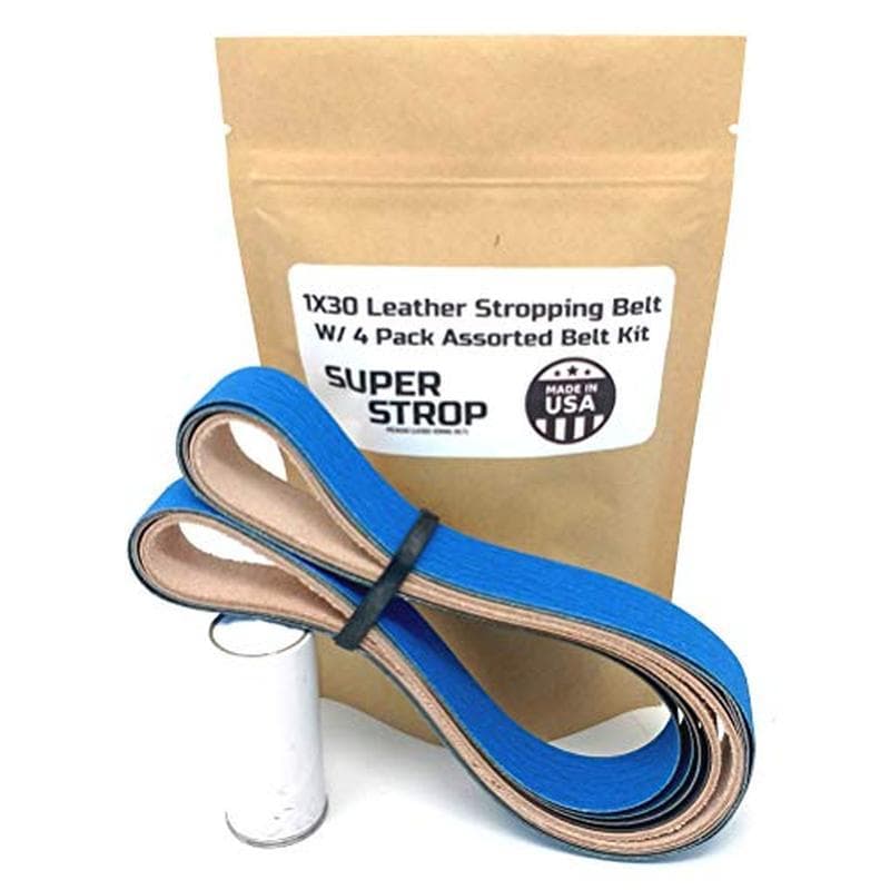 Kit De Cinto Sortido De 1X30 Polegadas Com Composto De Polimento De Couro Super Strop Incluído