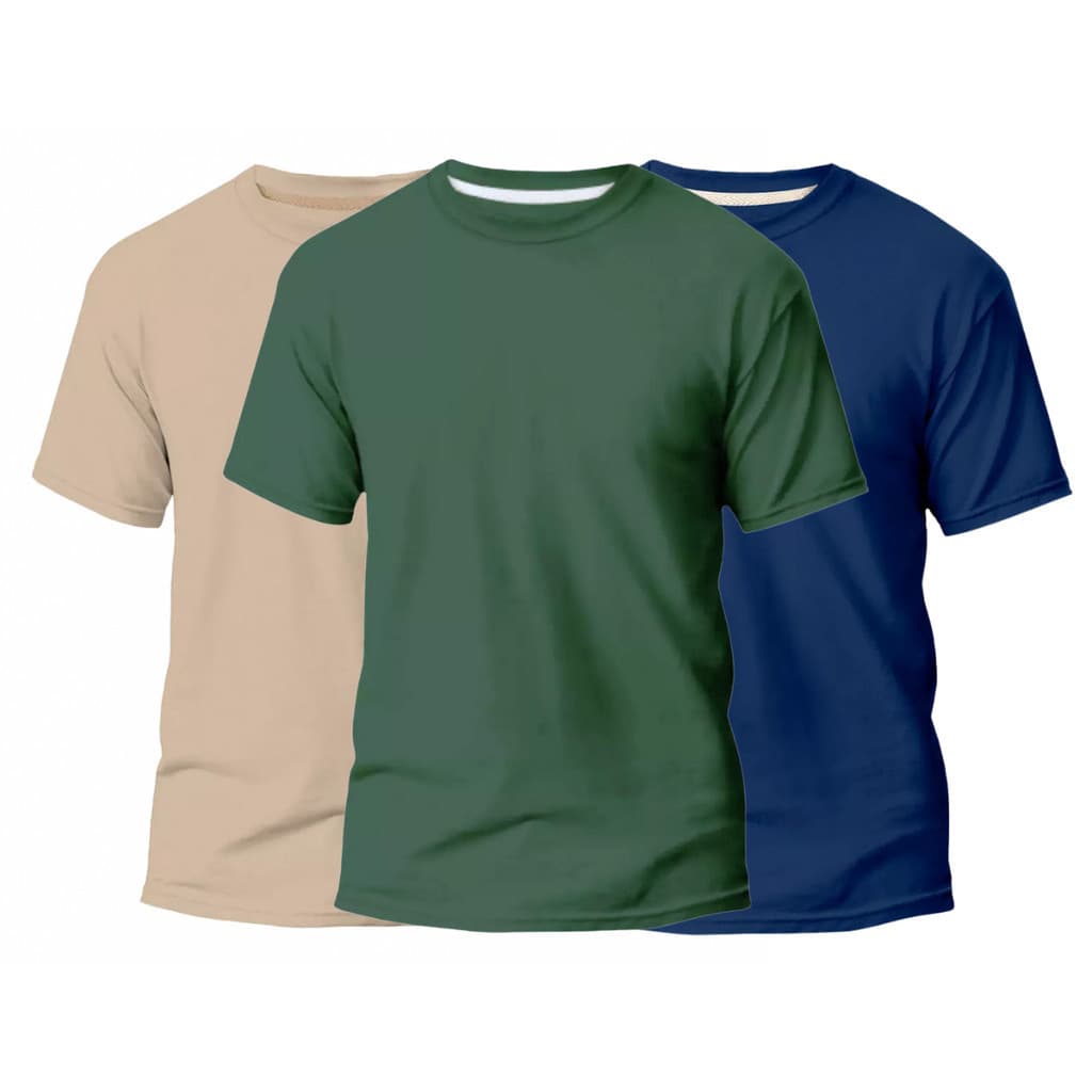 Promoção Kit 3 Camisetas Lisas Básicas Streetwear Camisa T-Shirt Masculina Slim Lisa Macia Leve Promoção Algodão Oferta