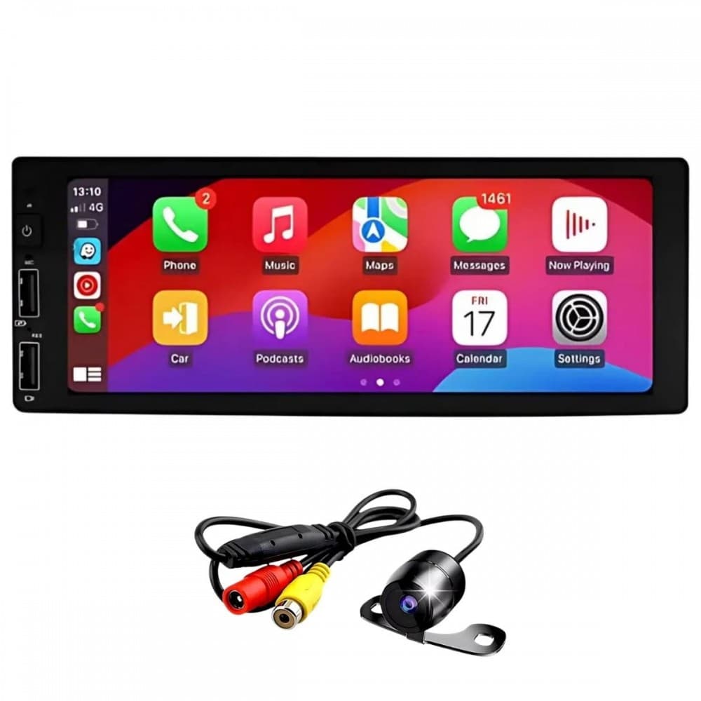 Multimídia Smart 6.86 Sync 1din Android 12 Bluetooth + Cam