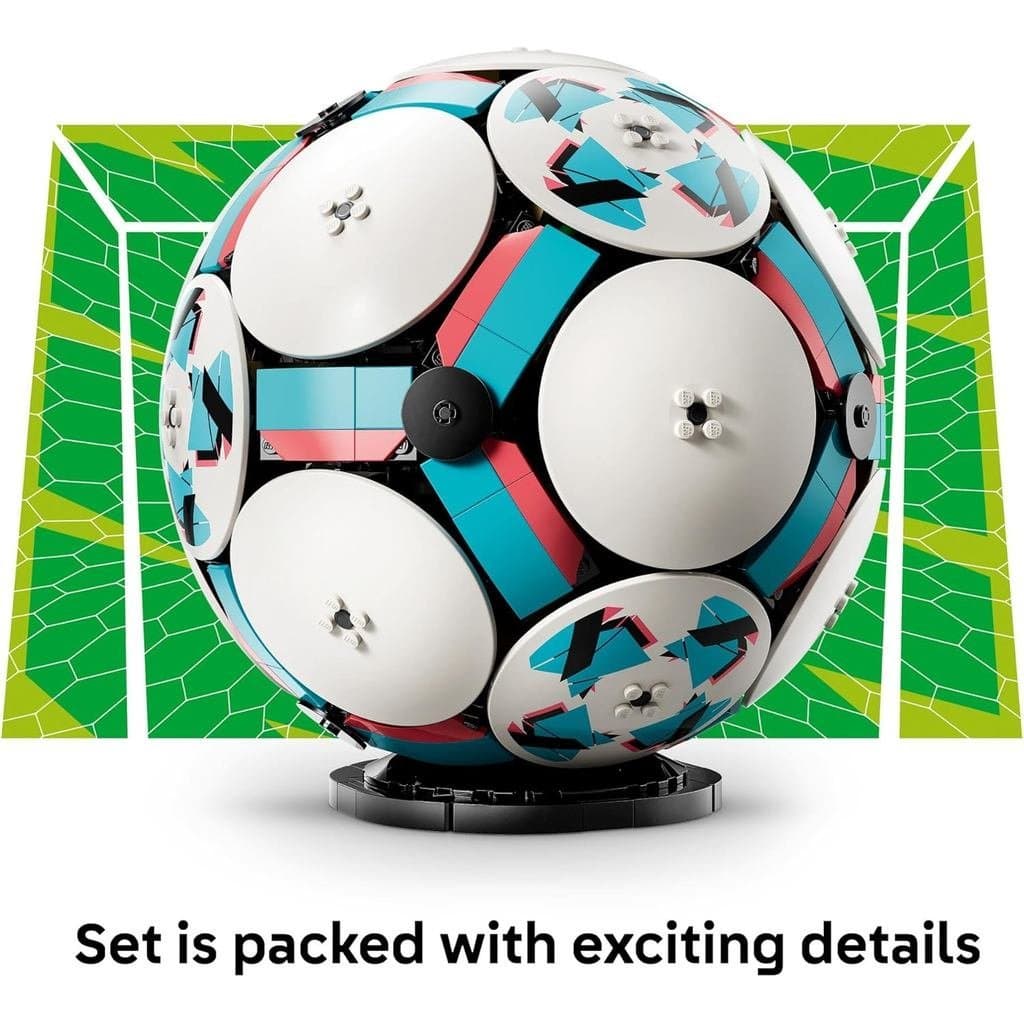 Bola de Futebol - Brinquedo de Construção para Crianças - Decoração Esportiva Colecionável para Meninos e Meninas, Idade