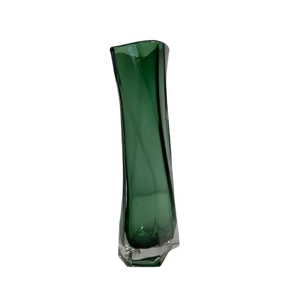 Vaso Vidro Formas Verde 19X7cm