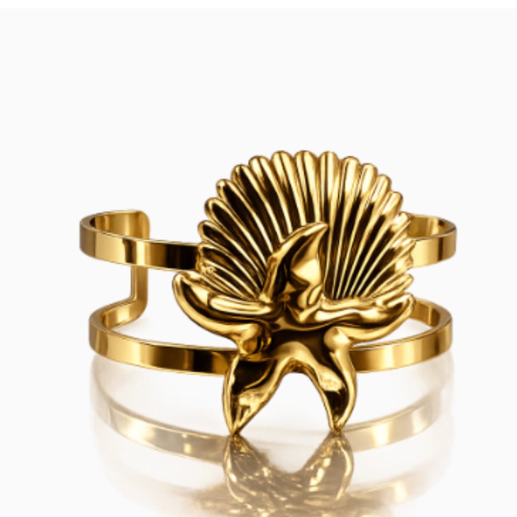 Bracelete Dourado Feminino Moderno Minimalista Premium