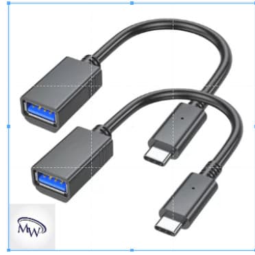 Kit 2 Cabo Adaptador Otg Teclado Mouse Pendrive 3.0 OTG USB Pra Tipo C
