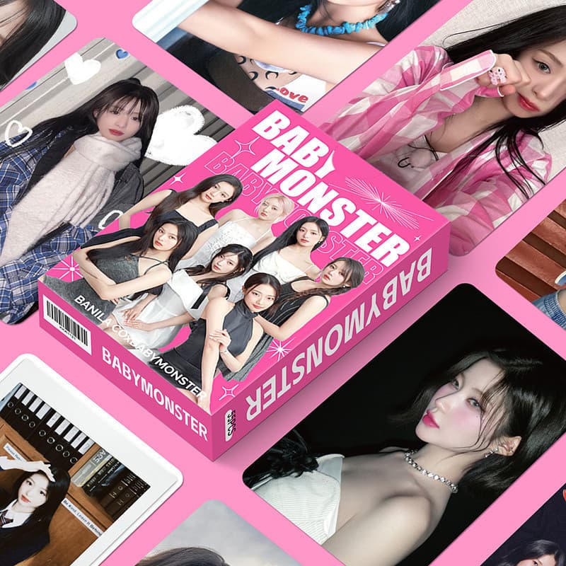 55pcs/box BABYMONSTER Photocard Cartão Holográfico LOMO De Coleção KPOP