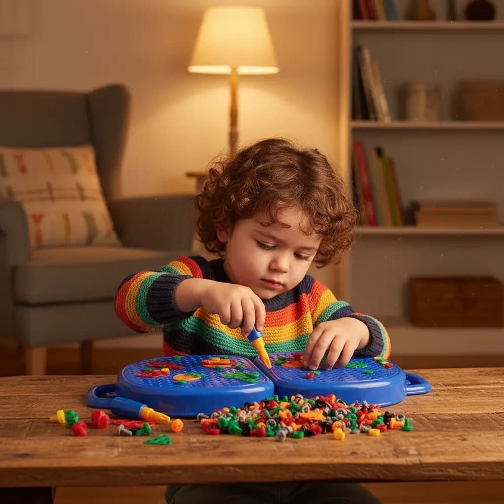 Kit Maleta Educativa Montagem Infantil Criatividade Desenvolvimento Brinquedo Escolar