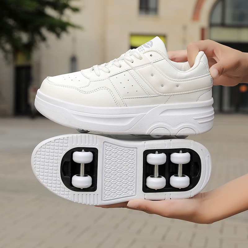 Patins destacáveis de seis rodas, patins para adolescentes, sapatos deformados, meninos, meninas, crianças, sapatos de f