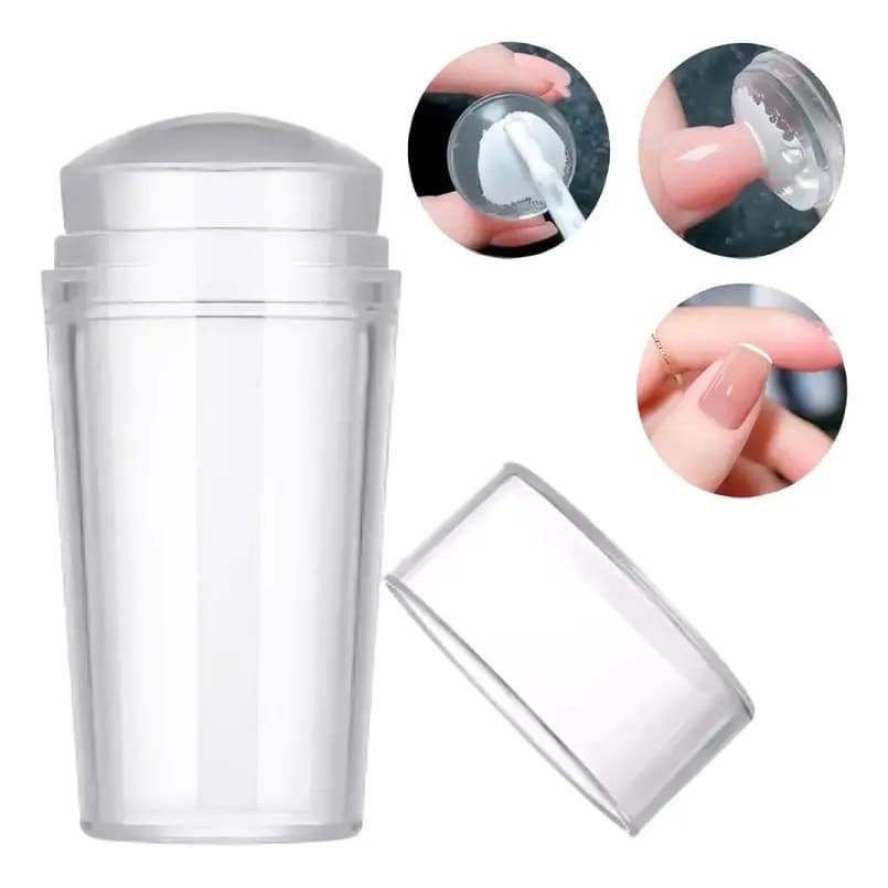 Carimbo De Unha Francesinha Silicone Transparente Resistente Manicure