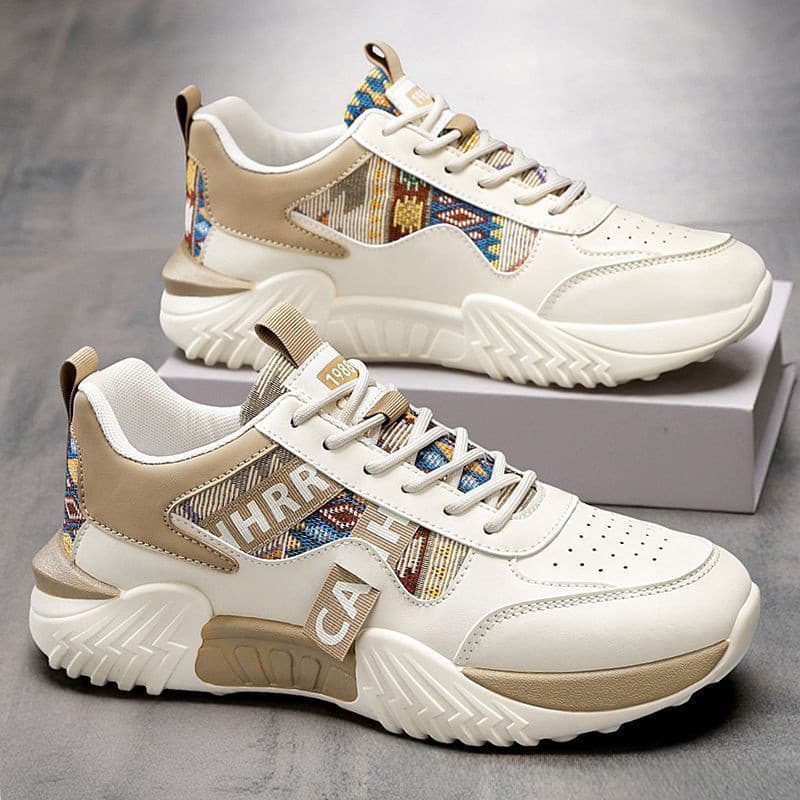 Sapatos masculinos primavera 2026 novo estilo nicho All-Match sola grossa leve papai sapatos adolescente Casual correndo