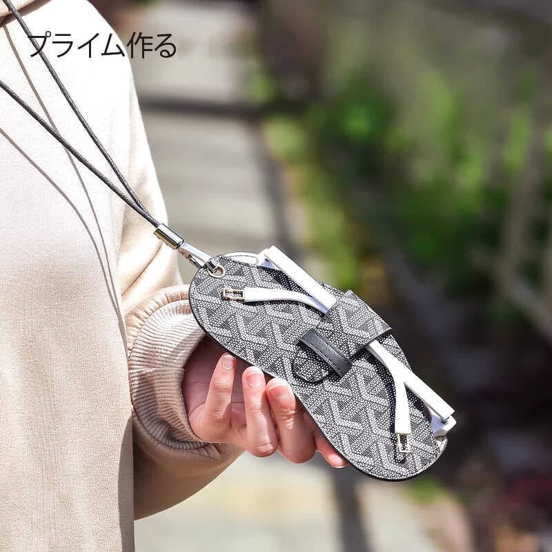 Saco de óculos japonês Halter pescoço à prova de pressão portátil miopia olho saco de armazenamento de óculos de sol cor