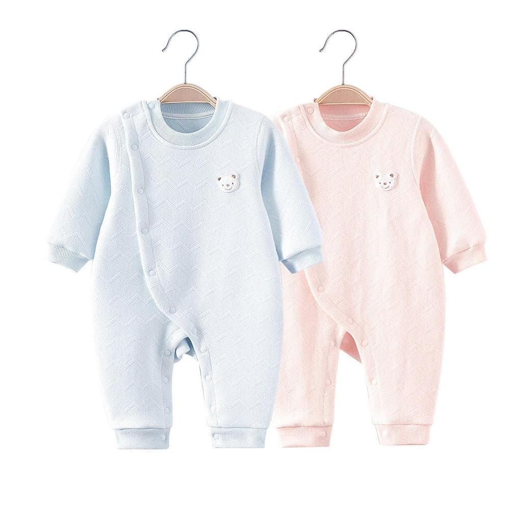 Macacão de bebê mais roupas quentes grossas clipe de bebê roupas temporada 6 meses roupas de inverno macacão
