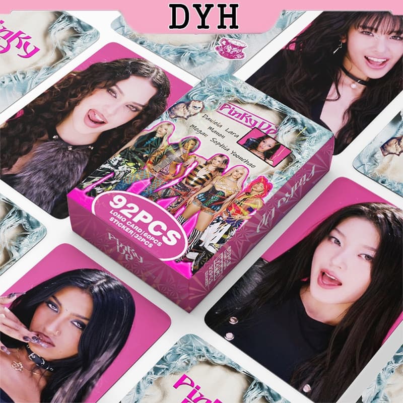 92 Pçs/Caixa KATSEYE Photocards PINKY UP THE BEAUTIFUL CHAOS Gabriela KPOP LOMO Cartão De Coleção De Adesivos