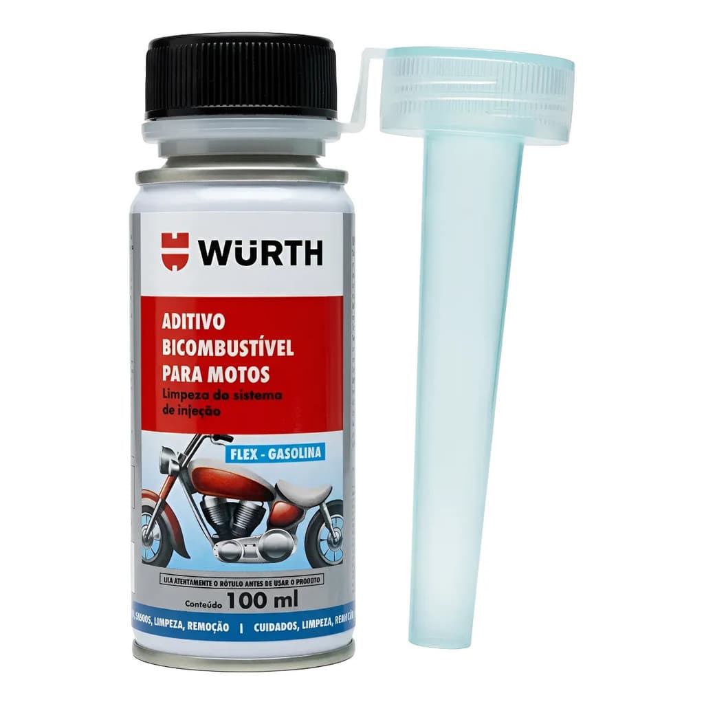 Limpa Bico Injetor Aditivo Bicombustível Motos 100ml Würth