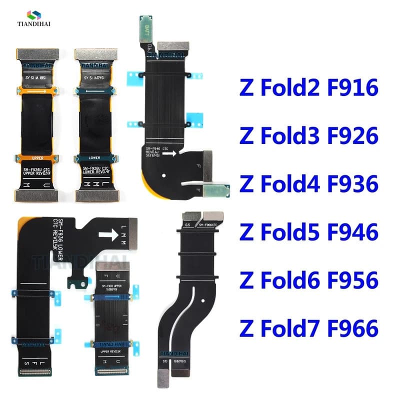 Cabo Flexível de Eixo de Rotação para Samsung Galaxy Z Fold 4 6 4 3 7 2 F916 F926 F936 F946 F956 F966 Conector da Placa-