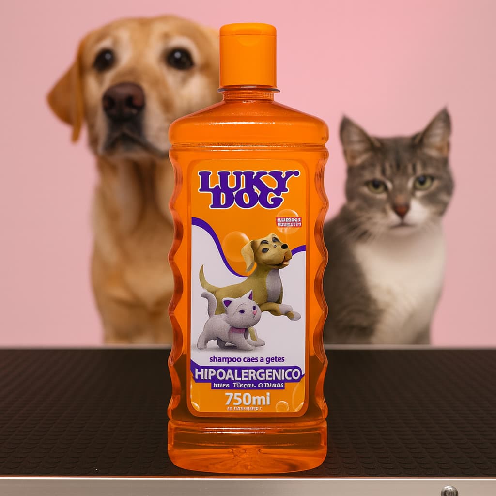 Shampoo Hipoalergênico Luky Dog 750ml Para Pele Sensível