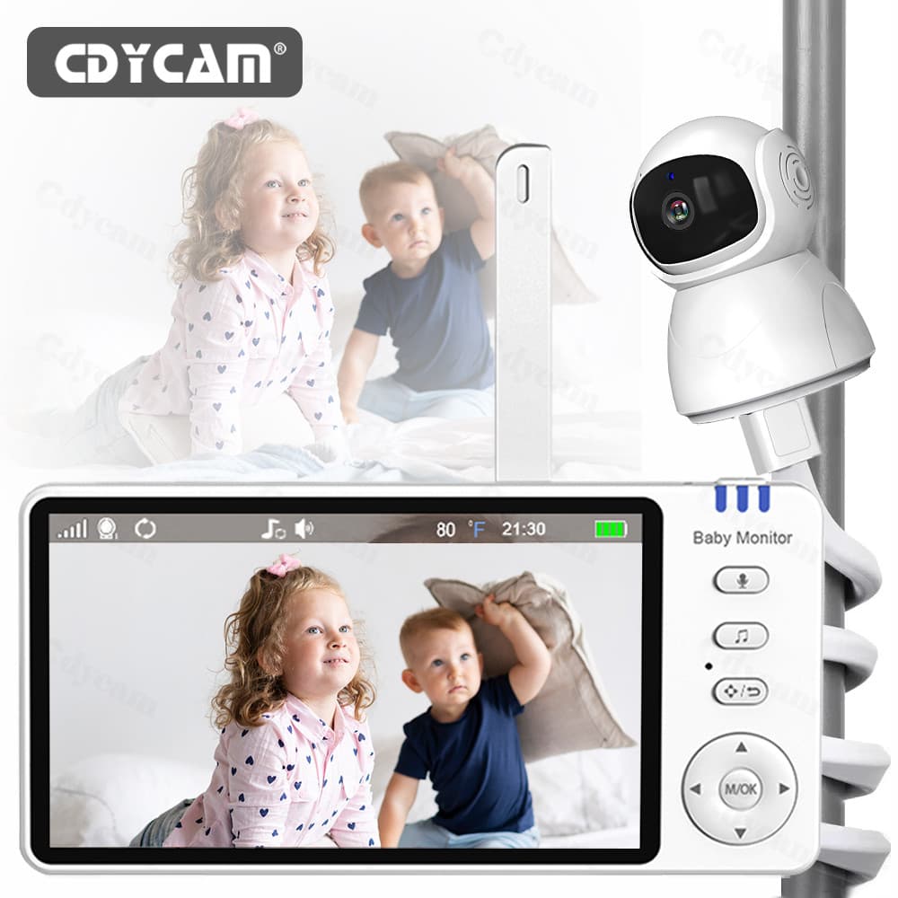 Baba Eletrônica Com Monitor Visão Noturna, Com Câmera De Vigilância Zoom, Áudio Bidirecional ,Sem Aplicativo