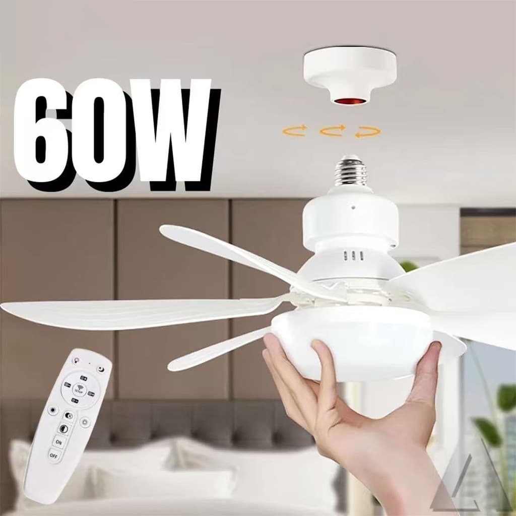 Ventilador de Teto com Luz para Pequenos Espaços Controle Remoto Instalação Fácil Silencioso Bivolt