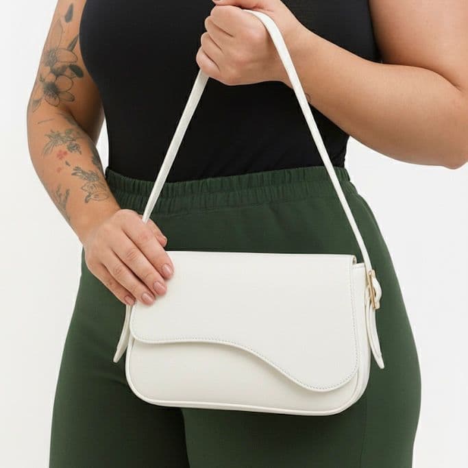 Bolsa Feminina De Ombro De Mão Tira Colo Elegante e Pratica Estilo Coreano Alça Regulável