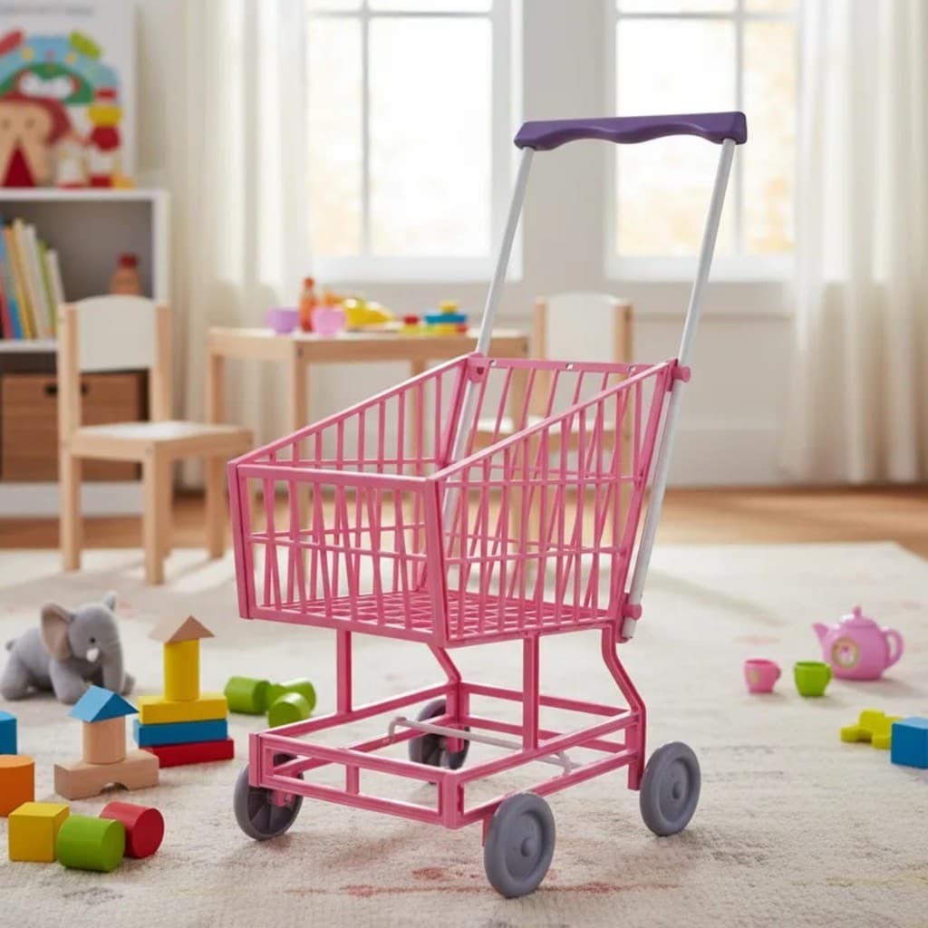 Carrinho de Supermercado brinquedo da Lua de Cristal Vermelho ou rosa