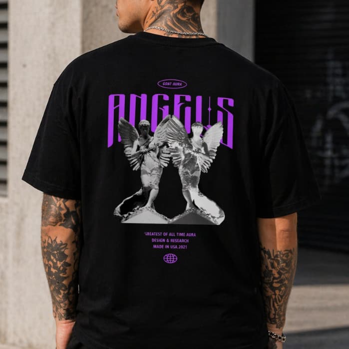 Camiseta Streetwear Camisa Estampada Overfly Camisa Anjos Confortavel Unissex Lançamento Algodão Promoção Envio Imediato