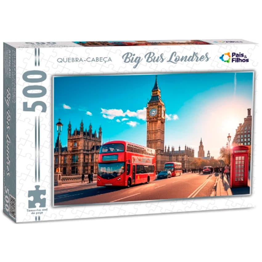 Jogo Quebra Cabeça Paisagem 500 Peças Puzzle Big Ben Divertido Pais e Filhos pçs