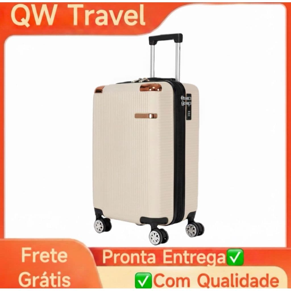 Mala de Bordo 10kg Padrão ANAC com Zíper Expansível e Rodinhas 360° – Pequena Bagagem de Mão