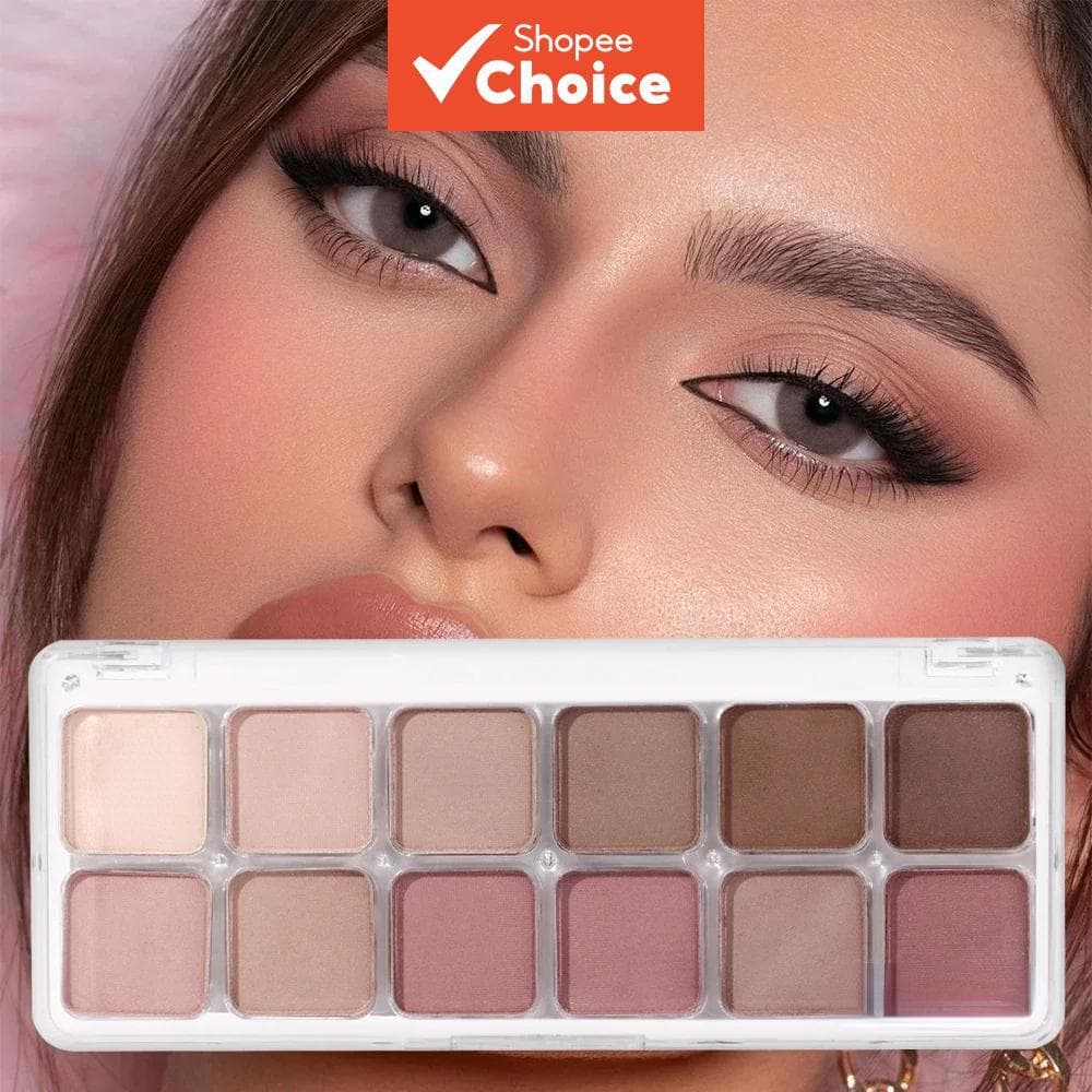 Paleta De Sombras 12 , Cores Ricas , Textura Fina , À Prova D'água , Longa Duração , Mistura Suave , Kit Diário De Maqui