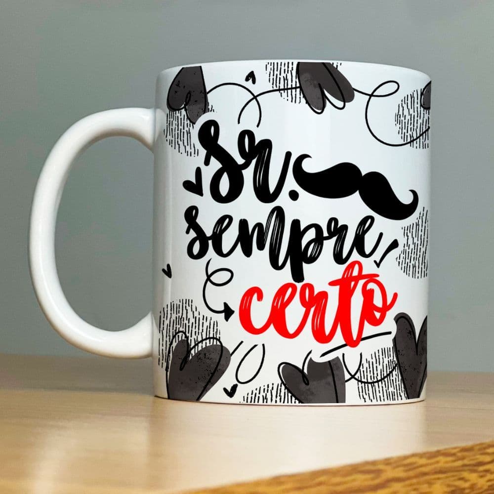 Caneca Presente Dia dos Namorados Divertida Dona da Verdade e Sr Certo