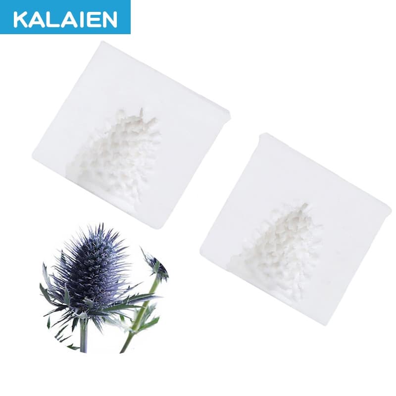 KALAIEN Molde de Silicone para Flor de Eryngium, Molde de Silicone para Estame, Molde de Pressão para Textura de Veia de