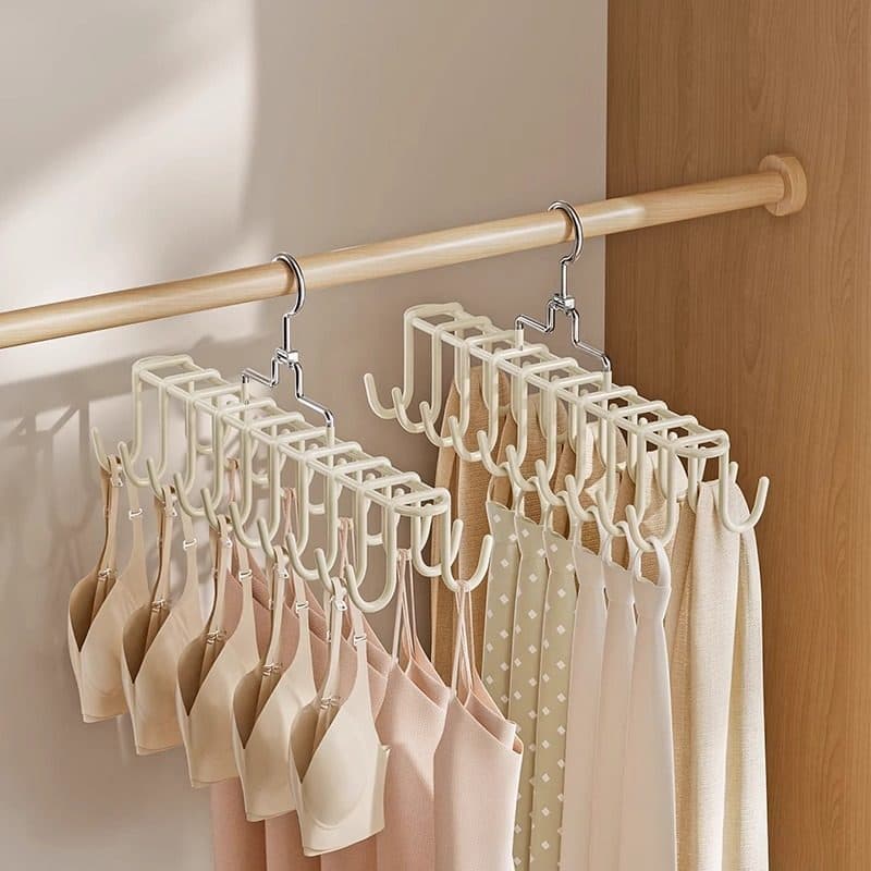 Cabide pendurado roupas de secagem cabide de roupa interior doméstica multifuncional estilingue gancho rotativo lenço de