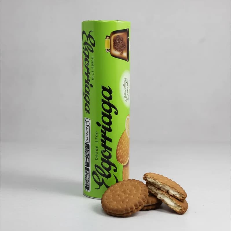 Biscoito Recheado de Limão Elgorriaga 500g Crocante