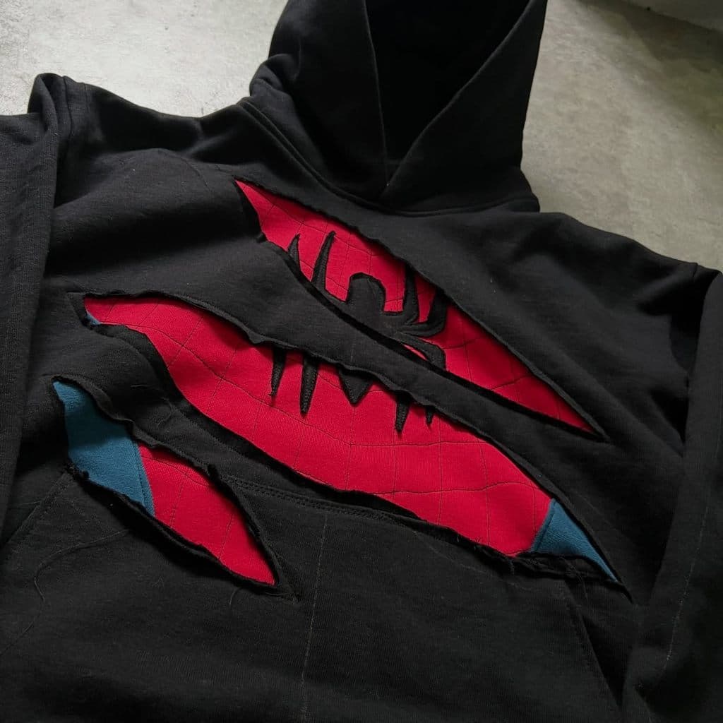 Americano Retro Aranha Retalhos Impressão Hoodies Moda Oversized Solto Zíper Completo Hoodie Jaqueta Masculina Gótico Ru