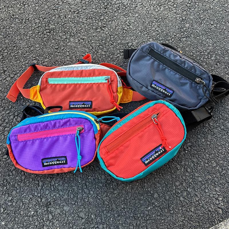 Crianças saco de cintura novo estilo Street Wear pequeno saco de peito Ultra-leve à prova dwaterproof água náilon mochil