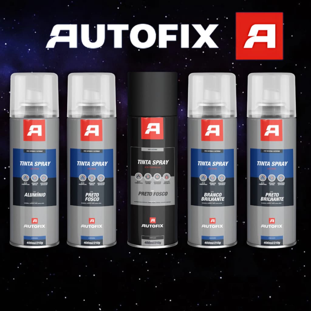Tinta Spray Uso Geral - Autofix 400ml / 210g - CORES