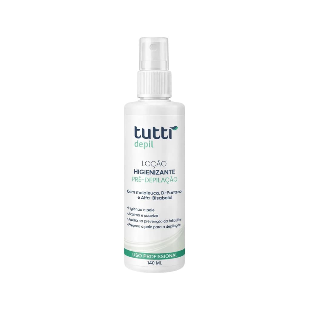 140ml - Loção Higienizante Pré-Depilação Tutti Depil