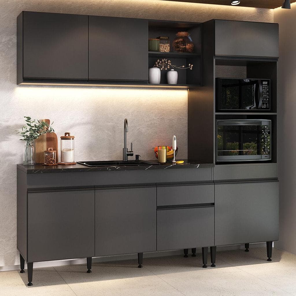 Cozinha Modulada Compacta 211,5cm Milano Multimóveis MP2400
