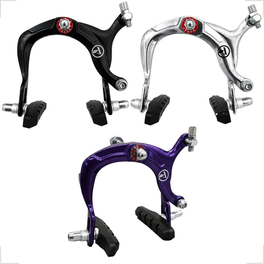 Freio Ferradura Side Pull Absolute Brutus Bike Grau Speed BMX DH Alumínio Dianteiro Caliper