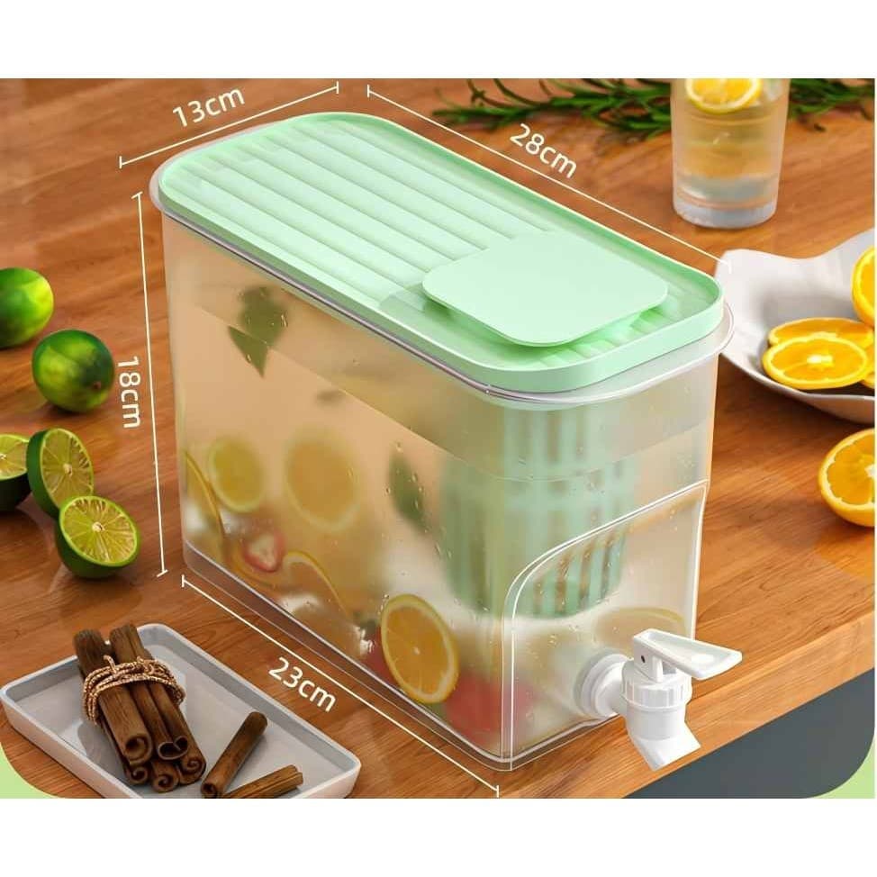 Suqueira Plastica com tampa para Geladeira Com torneira capacidade 4 litros para agua suco