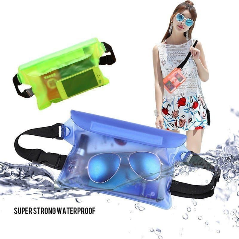 Bolsa de Cintura Esportiva à Prova d'Água para Praia e Natação