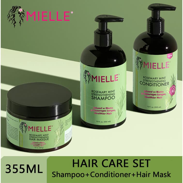 Conjunto de cuidados capilares Mill Rosemary Mint contém Shampoo e condicionador de biotina Deep Care 3 OM4P