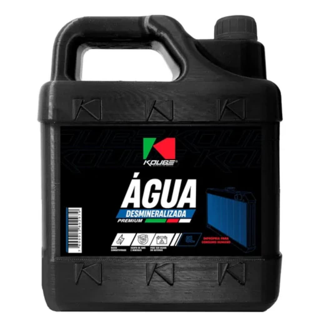 Água Desmineralizada Radiadores Bateria Galão 5 Litros Koube