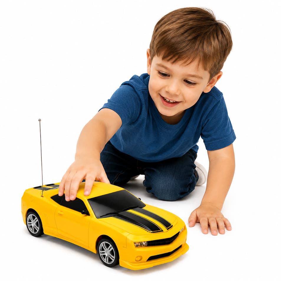 Brinquedo Carrinho Camaro Amarelo Controle Remoto Sem Fio