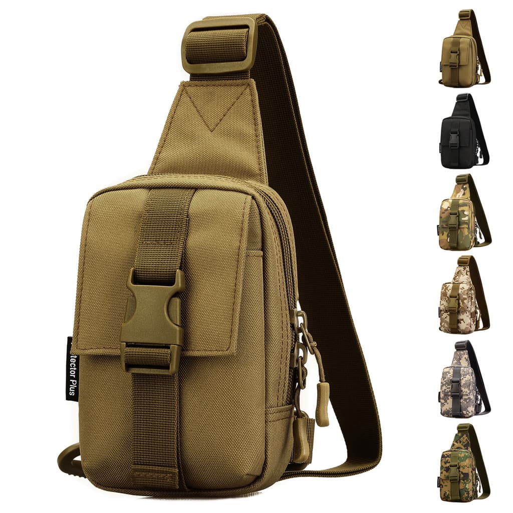 Bolsa de peito ao ar livre masculina pequena ação à prova d'água bolsa de ombro Mini bolsa mensageiro montanhismo bolsa