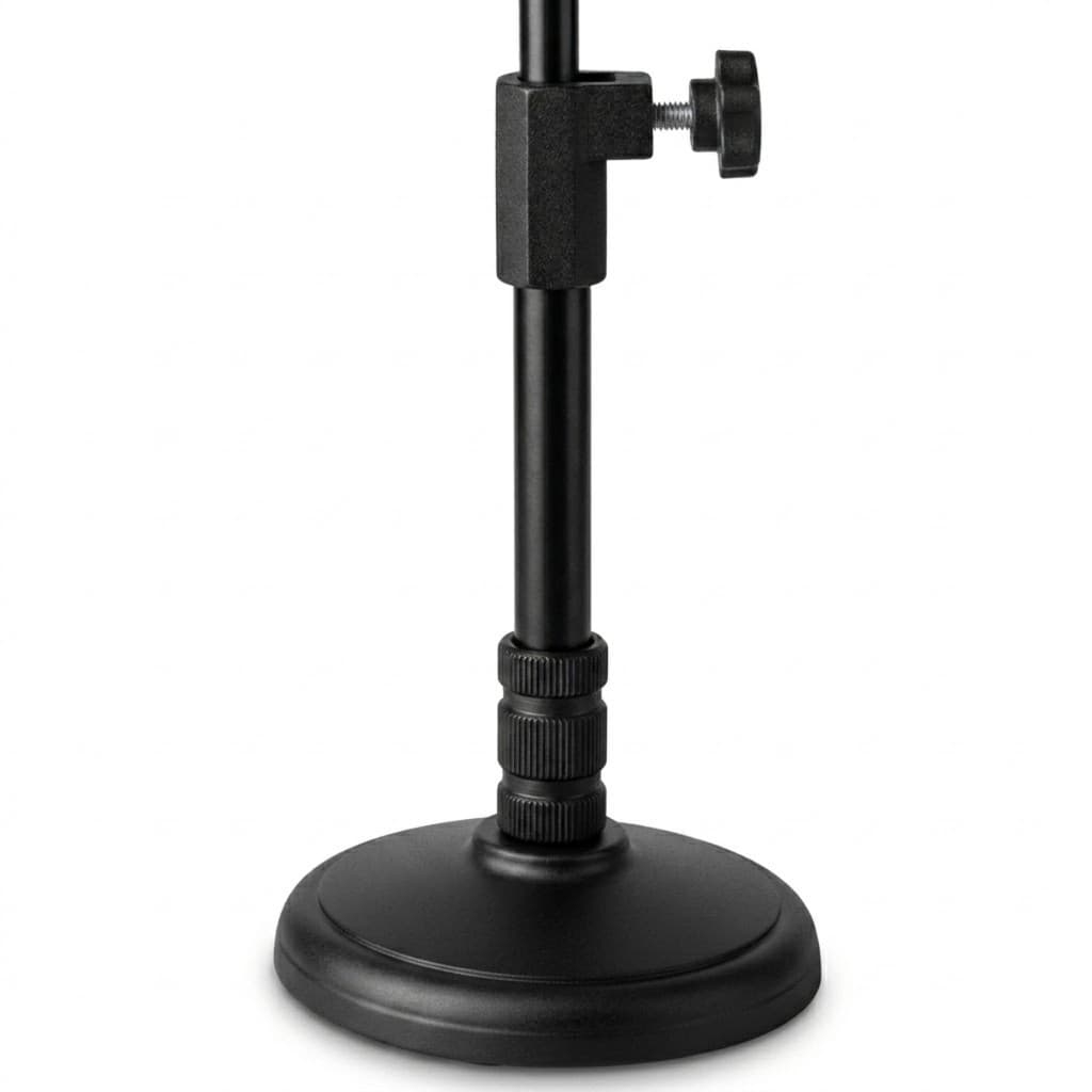 Pedestal Suporte Reto Compacto Ajustável De Mesa Para Microfone Podcast Streamer Home Studio