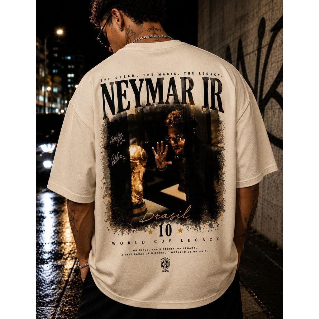 Camiseta Oversized Neymar JR Legacy Streetwear Premium Masculina 100% Algodão