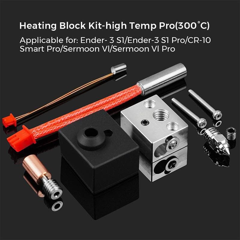 Decorador S1 Espírito Bloco De Aquecimento Kit Hotend 24V 40W Para Ender-3 S1 CR-10 Inteligente Pro Impressora 3D Com Ex