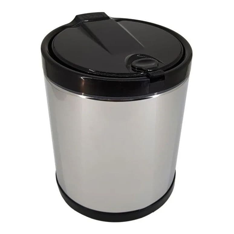 LIXEIRA TAMPA DE CLICAR INOX PIA 2,5L - PRETO